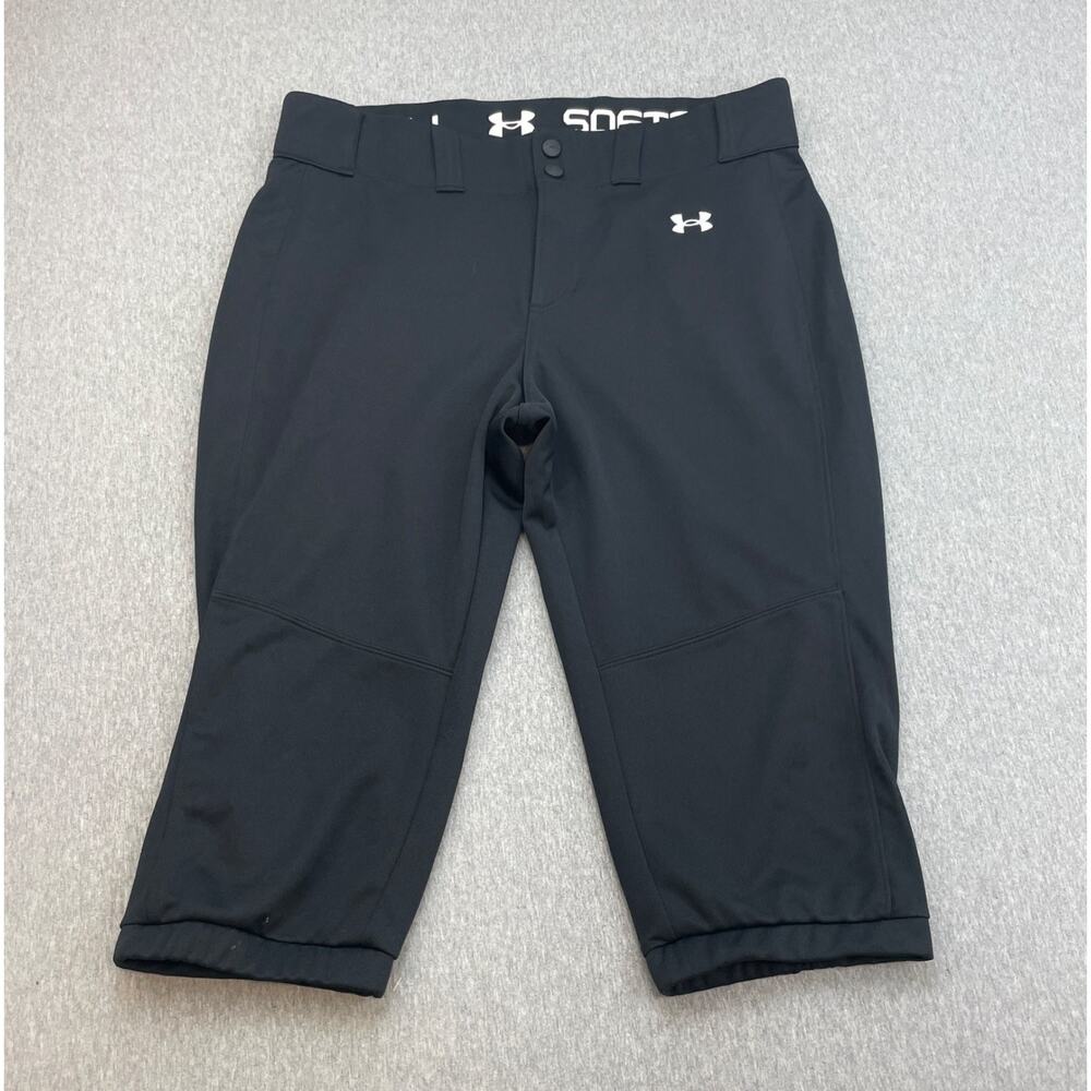 Under Armour Softball Pants‎ Womens Large Black Performance Stretch Knee Length